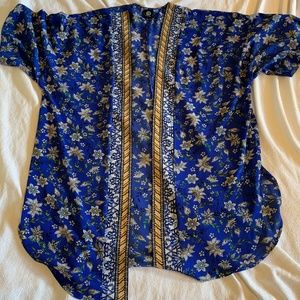 Bobeau plus size floral kimono overpiece 3X